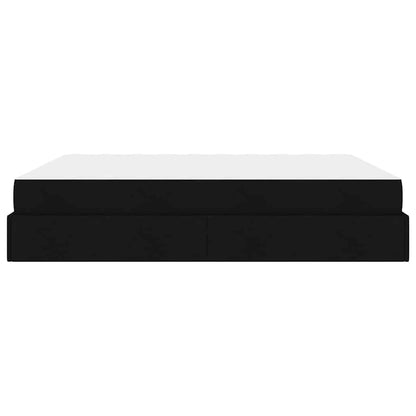 Struttura del letto con archiviazione Nero 180 x 200 cm Tessuto - homemem39