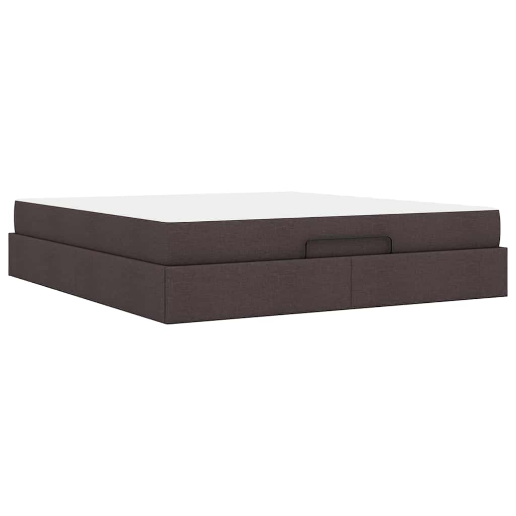 Struttura del letto Marrone scuro 180 x 200 cm Tessuto - homemem39