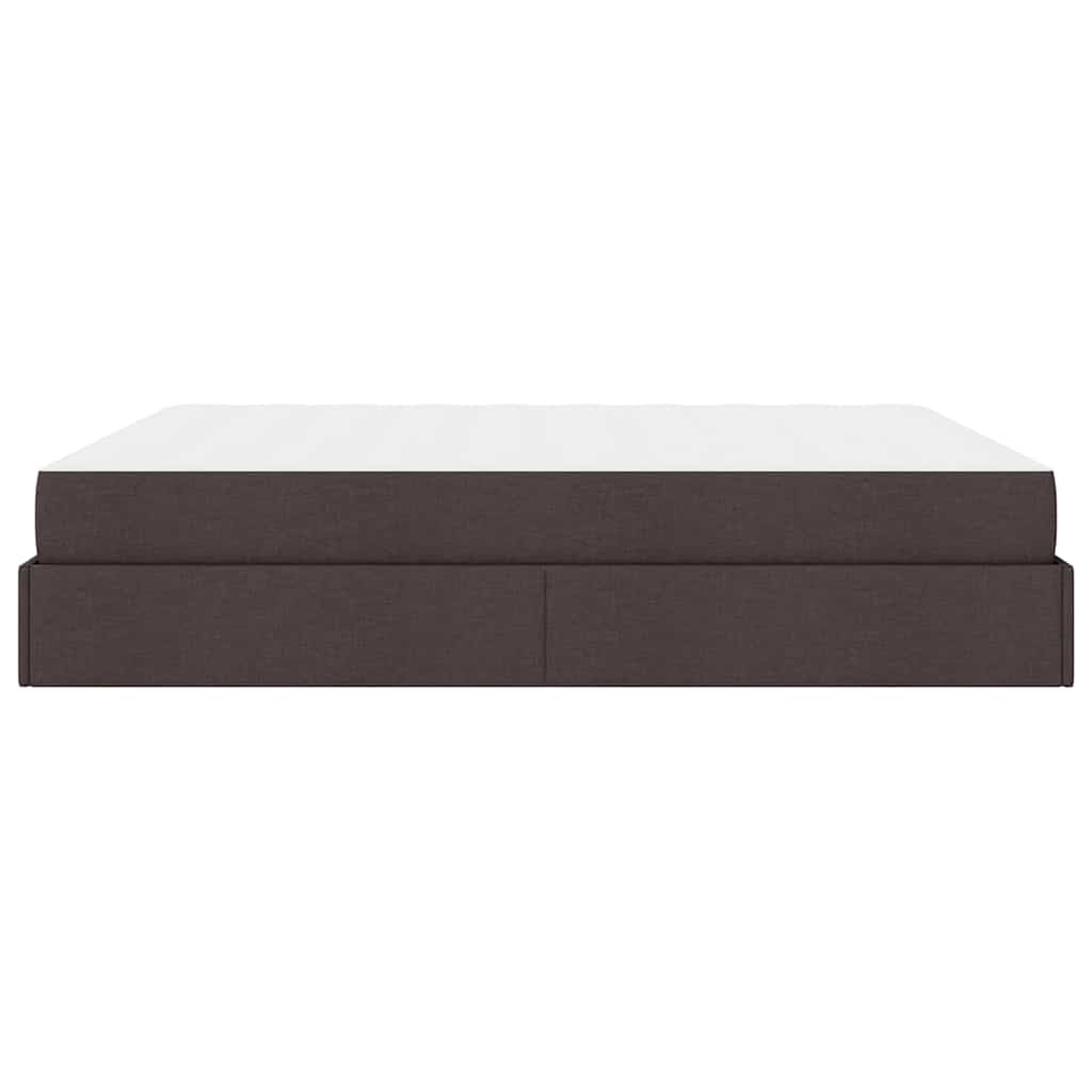 Struttura del letto Marrone scuro 180 x 200 cm Tessuto - homemem39