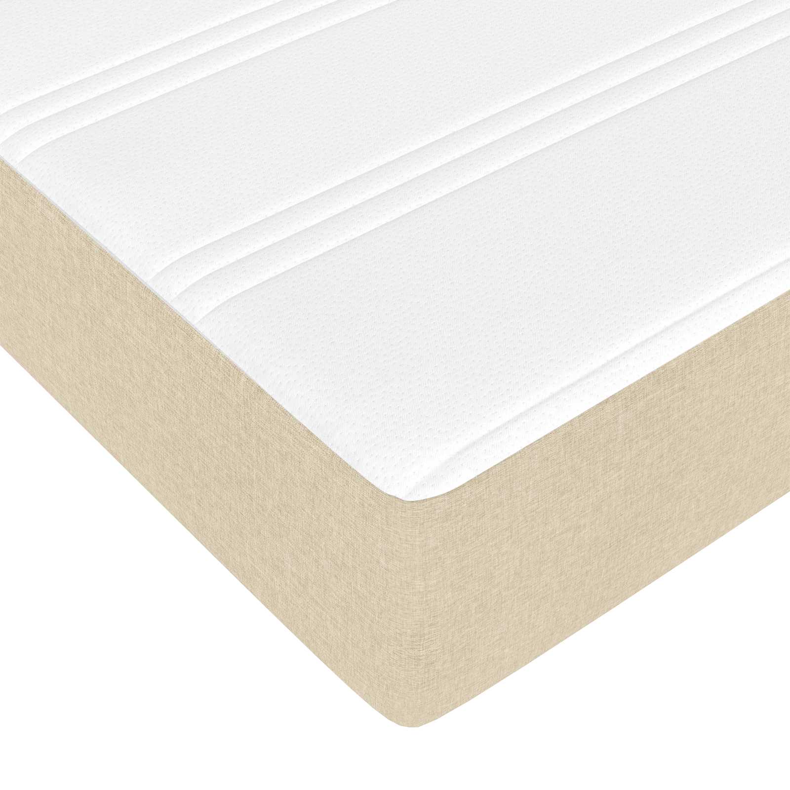 Struttura letto con materasso 2 pcs Crema Tessuto | homemem39