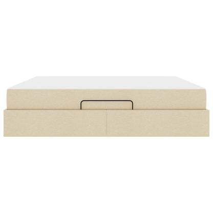 Struttura letto con materasso 2 pcs Crema Tessuto | homemem39