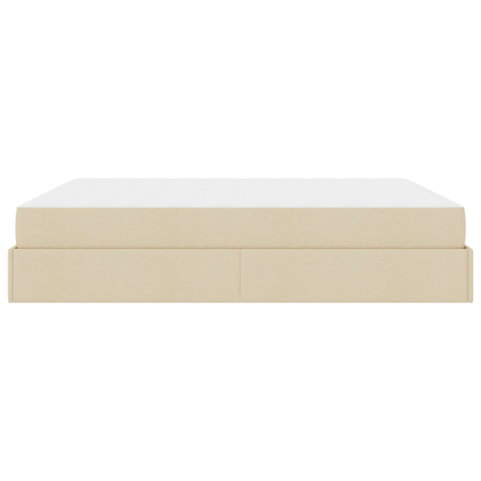 Struttura letto con materasso 2 pcs Crema Tessuto | homemem39