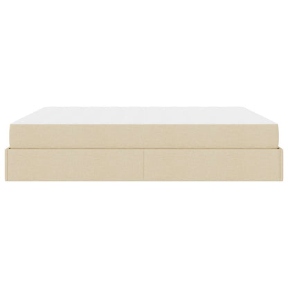 Struttura letto con materasso 2 pcs Crema Tessuto | homemem39