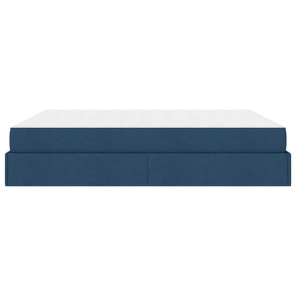 Struttura letto con materasso con materasso 2 pcs Blu Tessuto