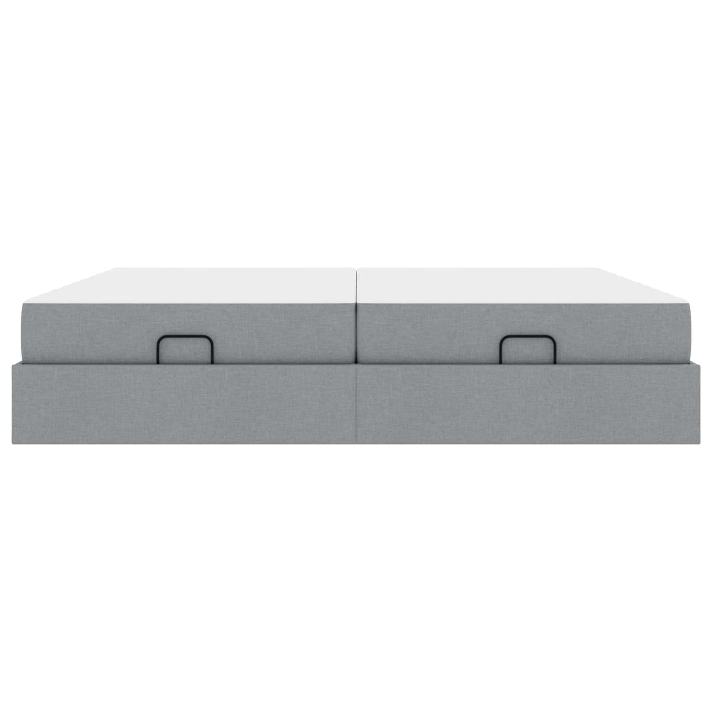Struttura letto con materasso 2 pcs Grigio chiaro Tessuto | homemem39