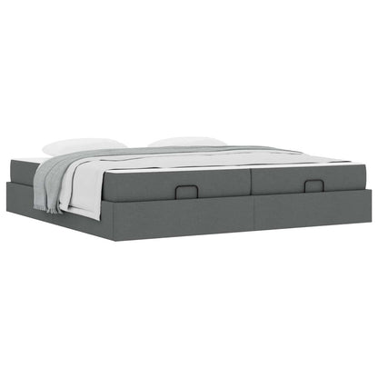 Struttura letto con materasso 2 pcs Grigio Sfumato Tessuto