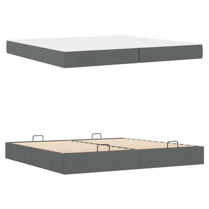 Struttura letto con materasso 2 pcs Grigio Sfumato Tessuto