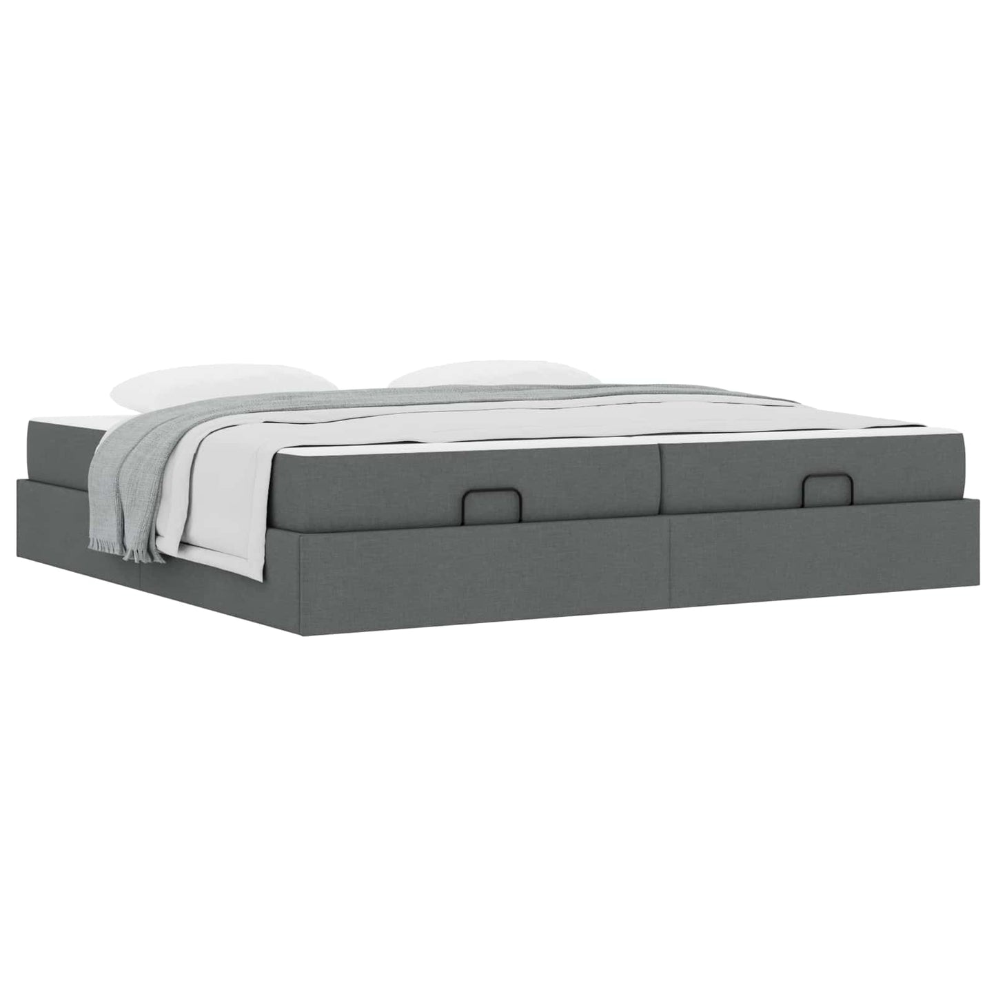 Struttura letto con materasso 2 pcs Grigio Sfumato Tessuto