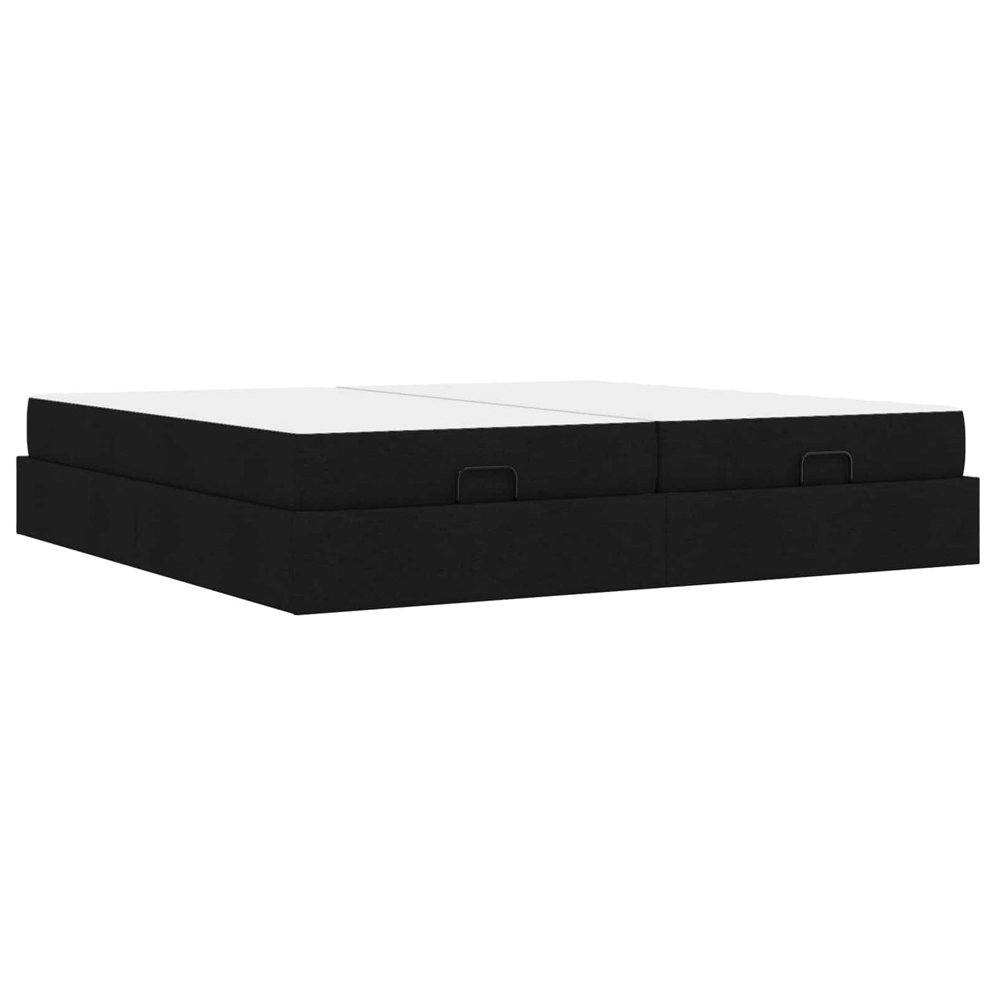 Struttura letto con materasso con materasso 2 pcs Nero Tessuto | homemem39