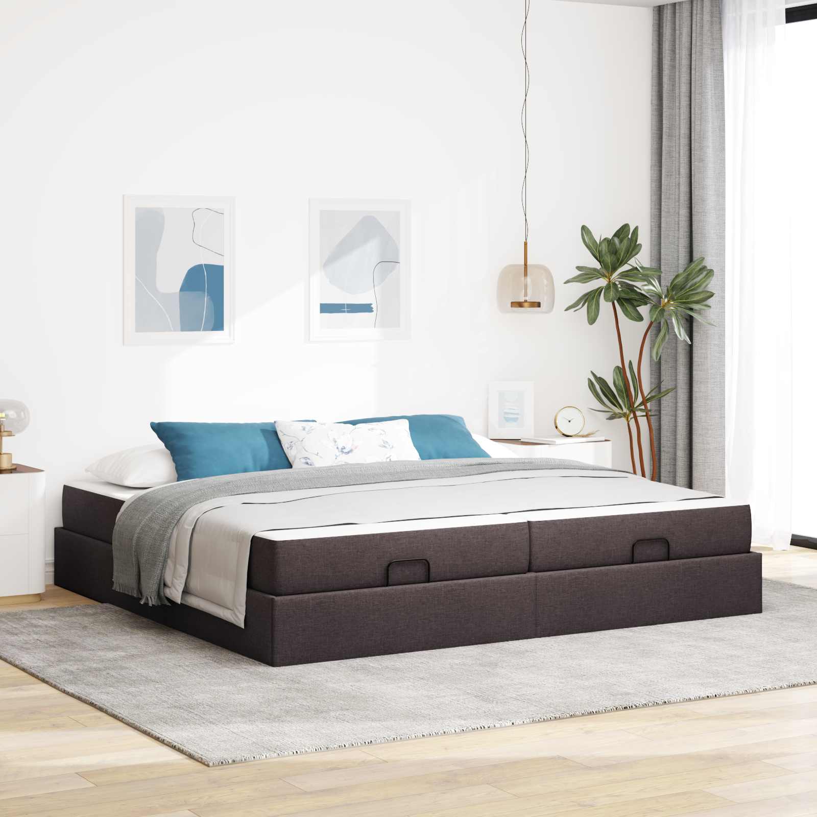 Struttura letto con materasso 2 pz Tanno Tessuto | homemem39