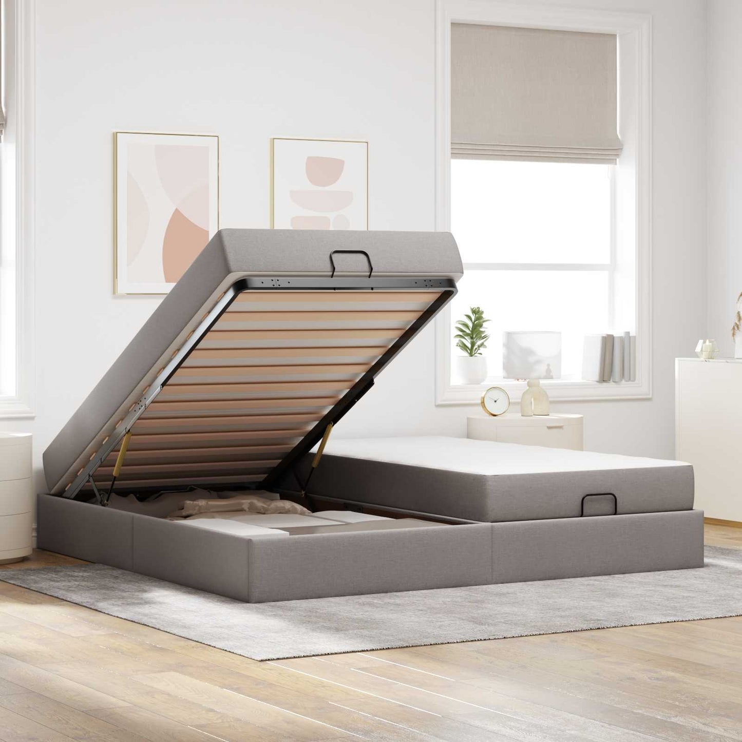 Struttura letto con materasso 2 pz Talpa Tessuto | homemem39