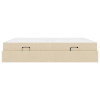 Struttura del letto Crema 200 x 200 cm Tessuto