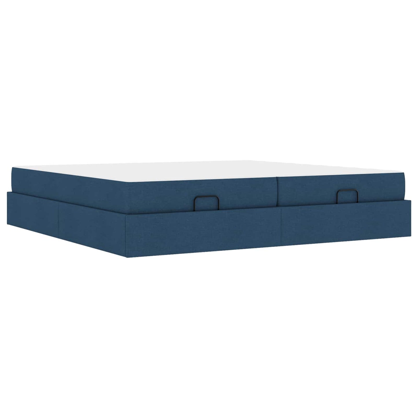 Struttura letto con materasso con materasso 2 pcs Blu Tessuto