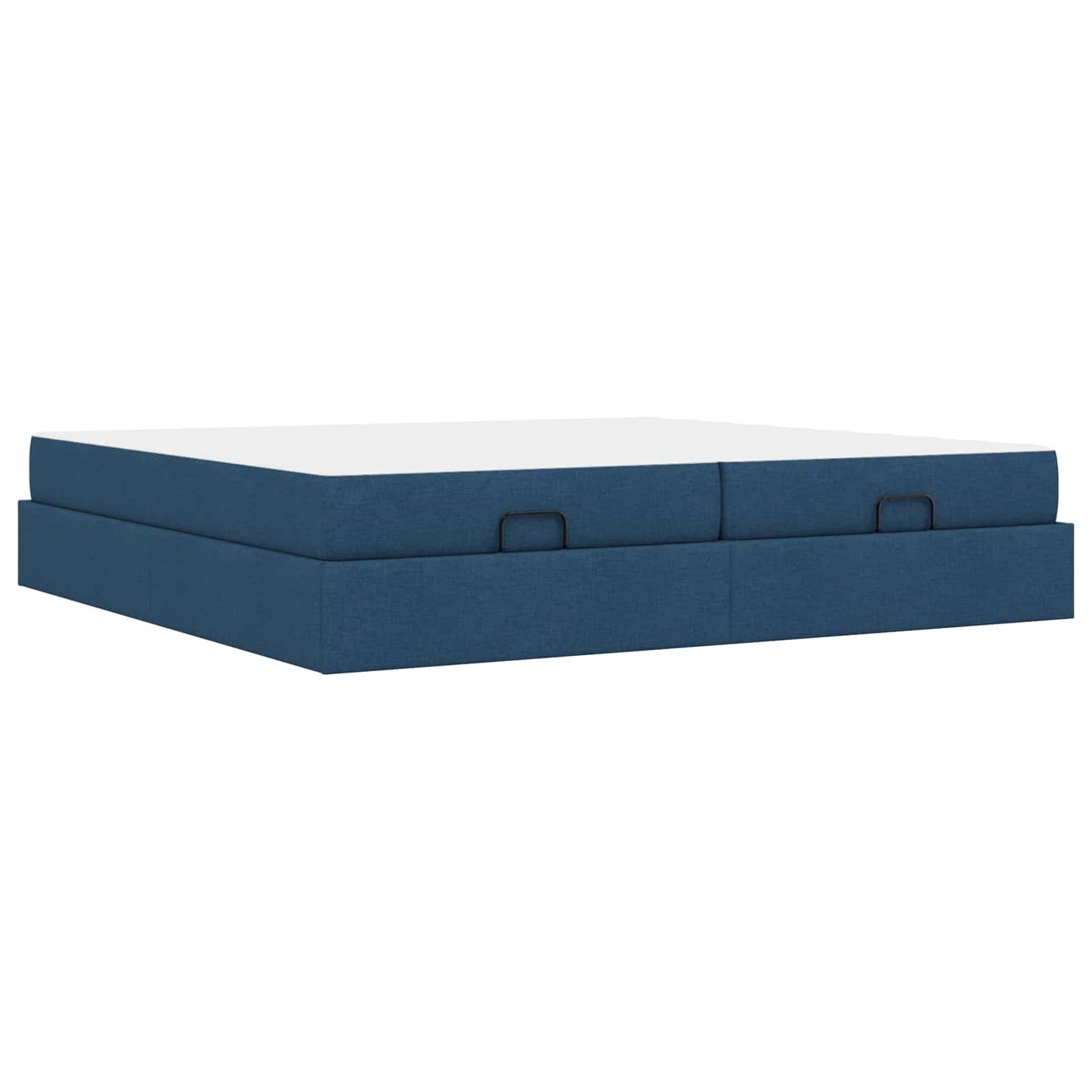 Struttura letto con materasso con materasso 2 pcs Blu Tessuto