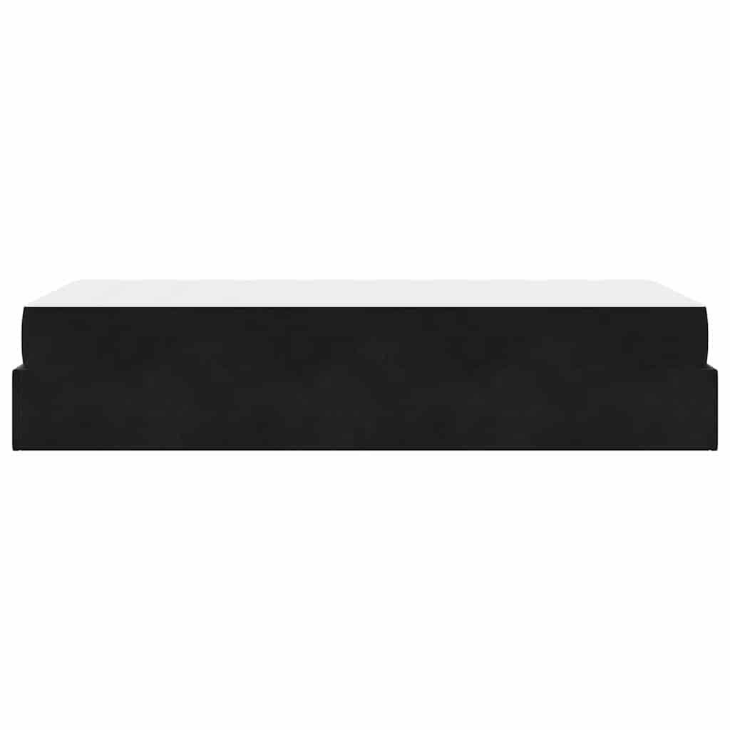 Struttura del letto con materasso Nero 80 x 200 cm Velluto