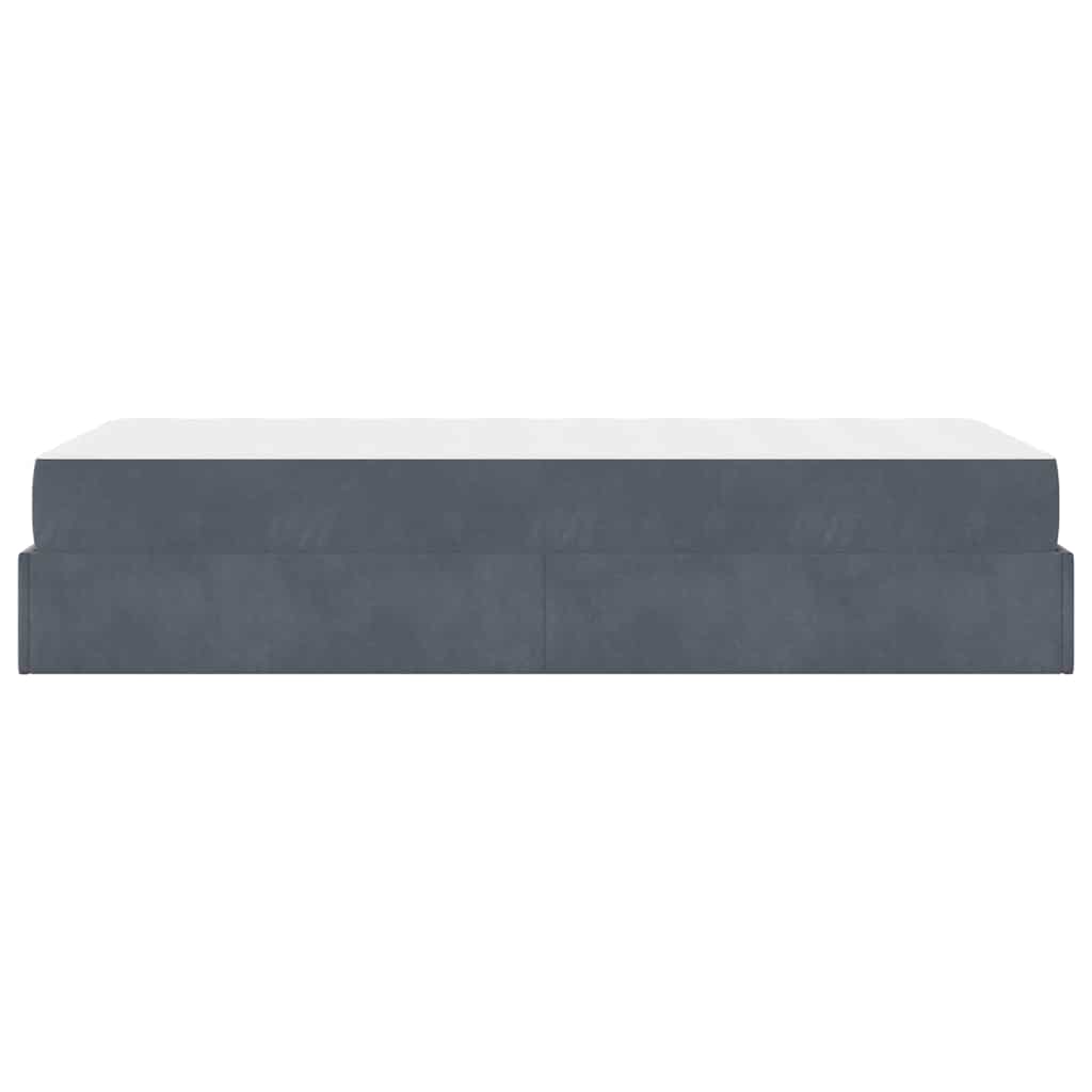 Struttura del letto Grigio scuro 90 x 200 cm Velluto - homemem39