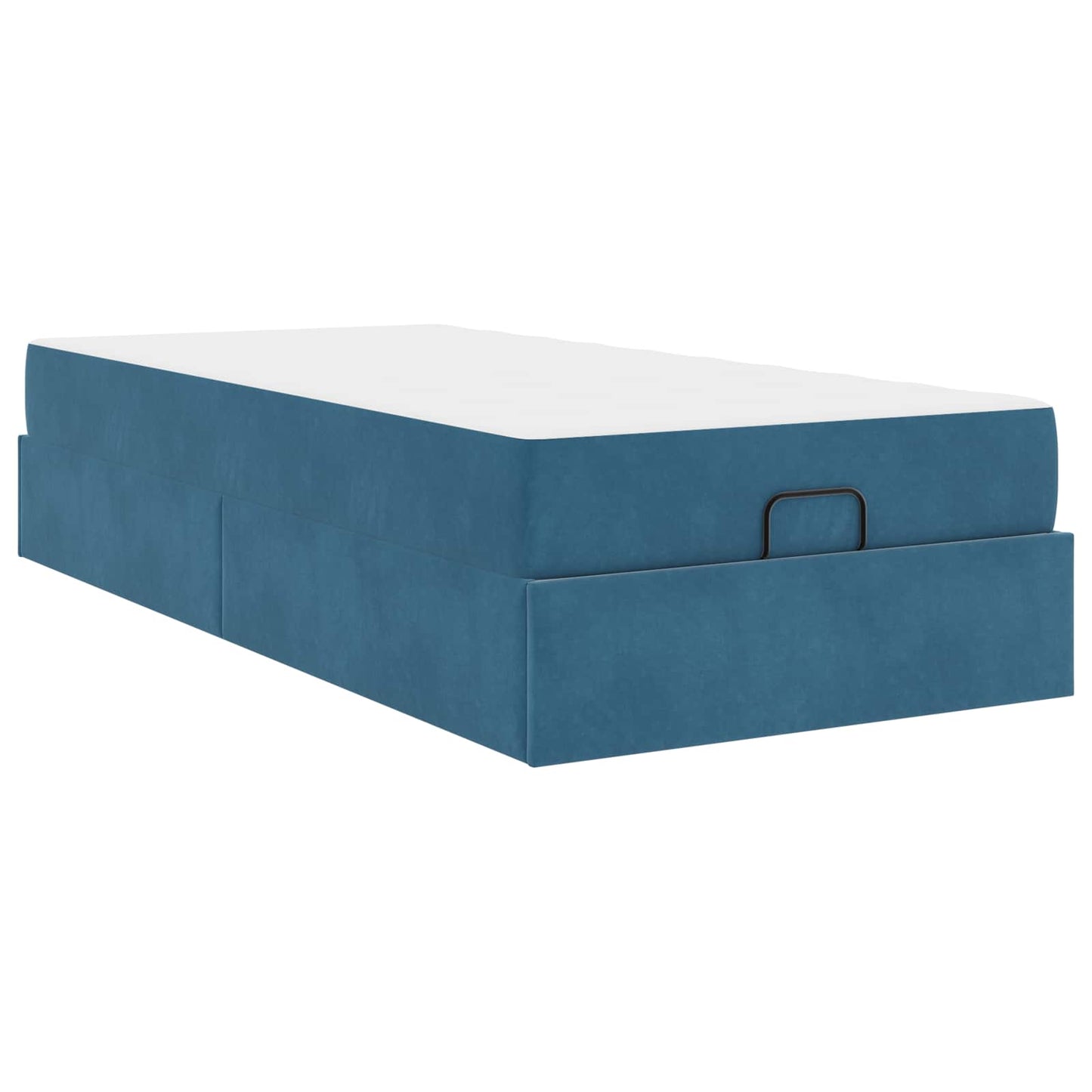Struttura letto con materasso con materasso 2 pcs Blu Velluto