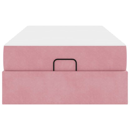 Struttura letto con materasso con materasso 2 pcs Rosa Velluto