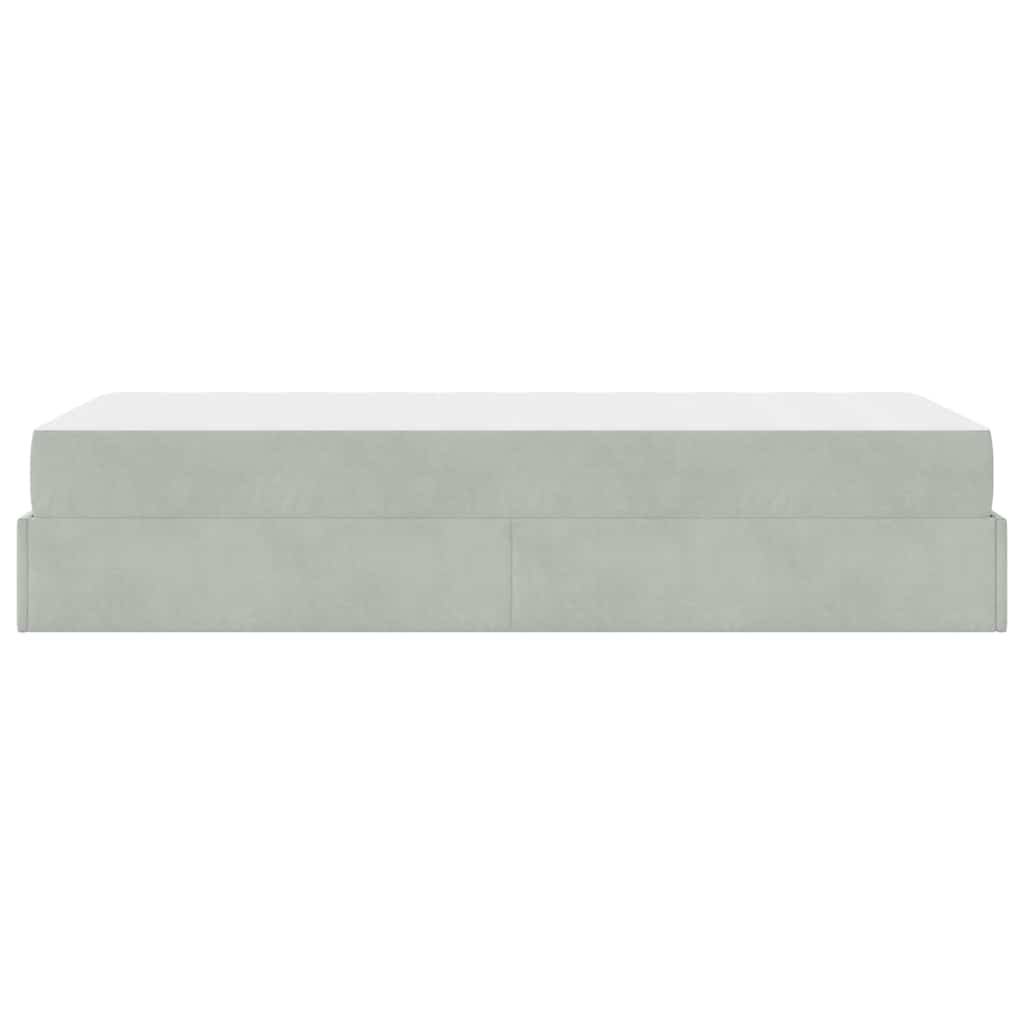 Struttura del letto Grigio chiaro 100 x 200 cm Velluto - homemem39