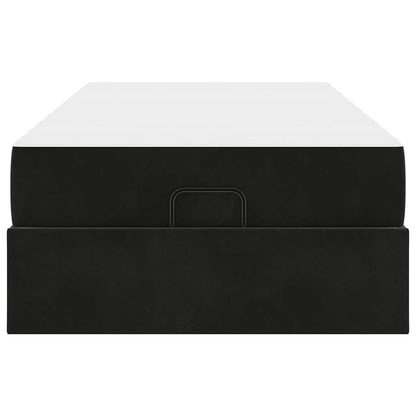 Struttura del letto con materasso Nero 100 x 200 cm Velluto - homemem39