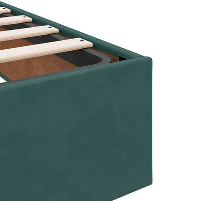 Struttura del letto Verde scuro 100 x 200 cm Velluto