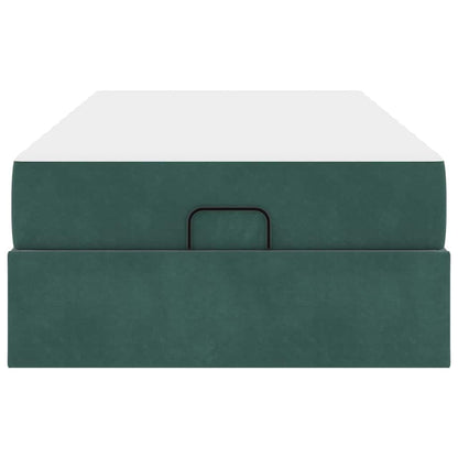 Struttura del letto Verde scuro 100 x 200 cm Velluto