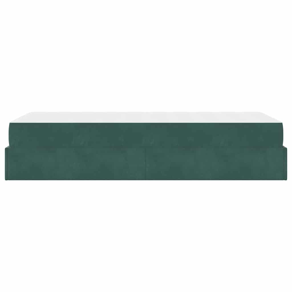 Struttura del letto Verde scuro 100 x 200 cm Velluto