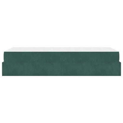 Struttura del letto Verde scuro 100 x 200 cm Velluto