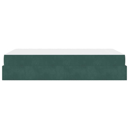 Struttura letto con materasso con materasso 2 pcs Verde Velluto