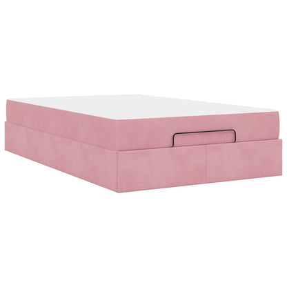 Struttura letto con materasso con materasso 2 pcs Rosa Velluto