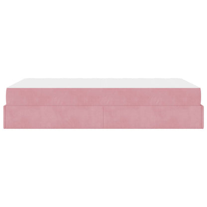 Struttura letto con materasso con materasso 2 pcs Rosa Velluto