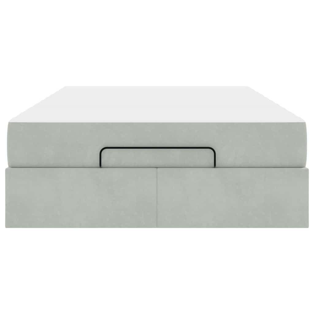 Struttura del letto Grigio chiaro 120 x 200 cm Velluto - homemem39