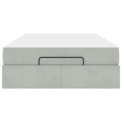 Struttura del letto Grigio chiaro 120 x 200 cm Velluto - homemem39