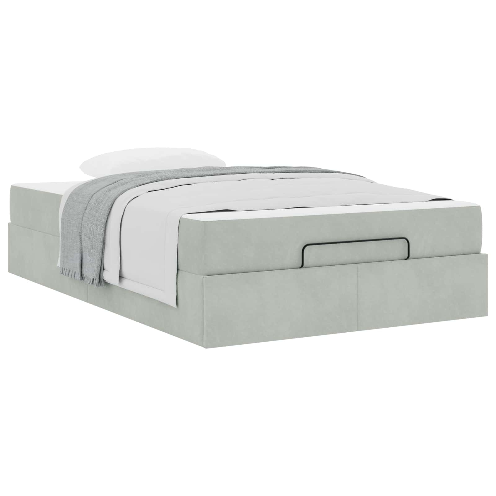 Struttura letto con materasso 2 pcs Grigio chiaro Velluto | homemem39