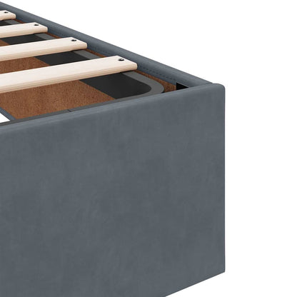 Struttura del letto Grigio scuro 120 x 200 cm Velluto