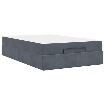 Struttura del letto Grigio scuro 120 x 200 cm Velluto