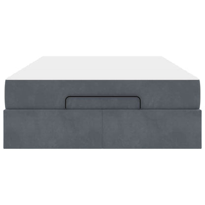 Struttura del letto Grigio scuro 120 x 200 cm Velluto