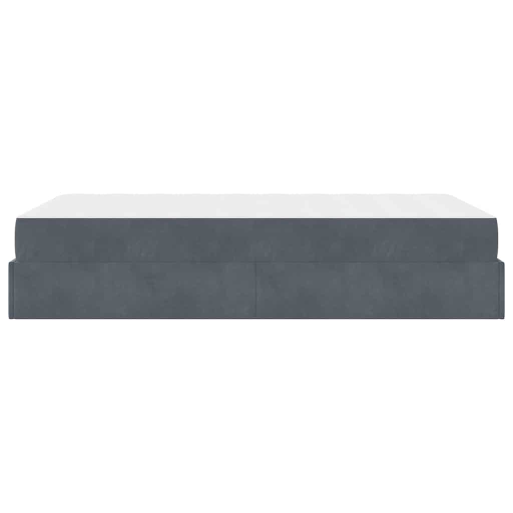 Struttura del letto Grigio scuro 120 x 200 cm Velluto