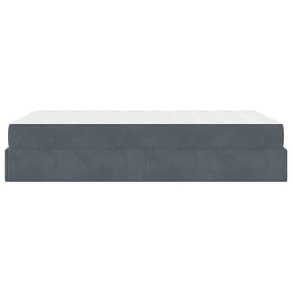 Struttura del letto Grigio scuro 120 x 200 cm Velluto