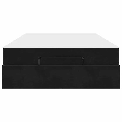 Struttura del letto con materasso Nero 120 x 200 cm Velluto - homemem39