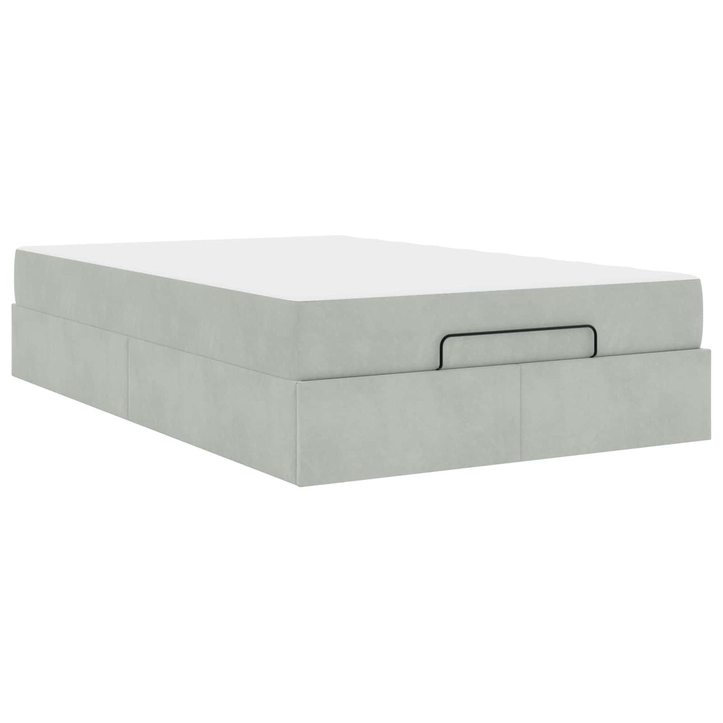 Struttura letto con materasso 2 pcs Grigio chiaro Velluto | homemem39