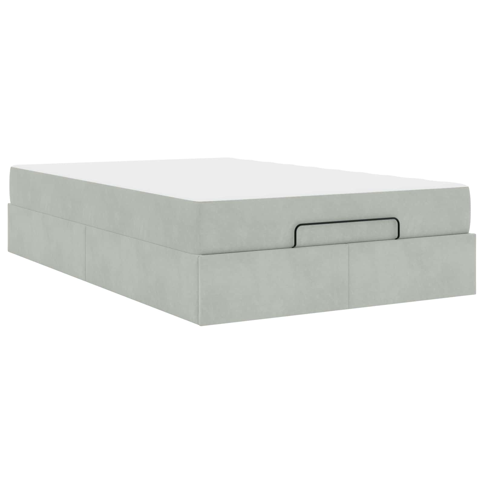Struttura letto con materasso 2 pcs Grigio chiaro Velluto | homemem39