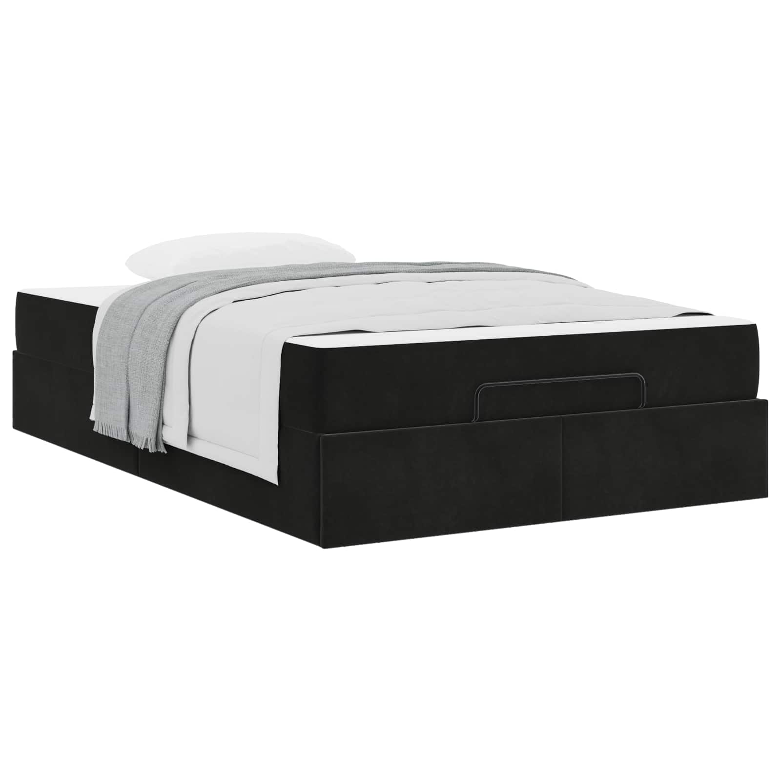 Struttura letto con materasso 2 pcs Nero Velluto | homemem39