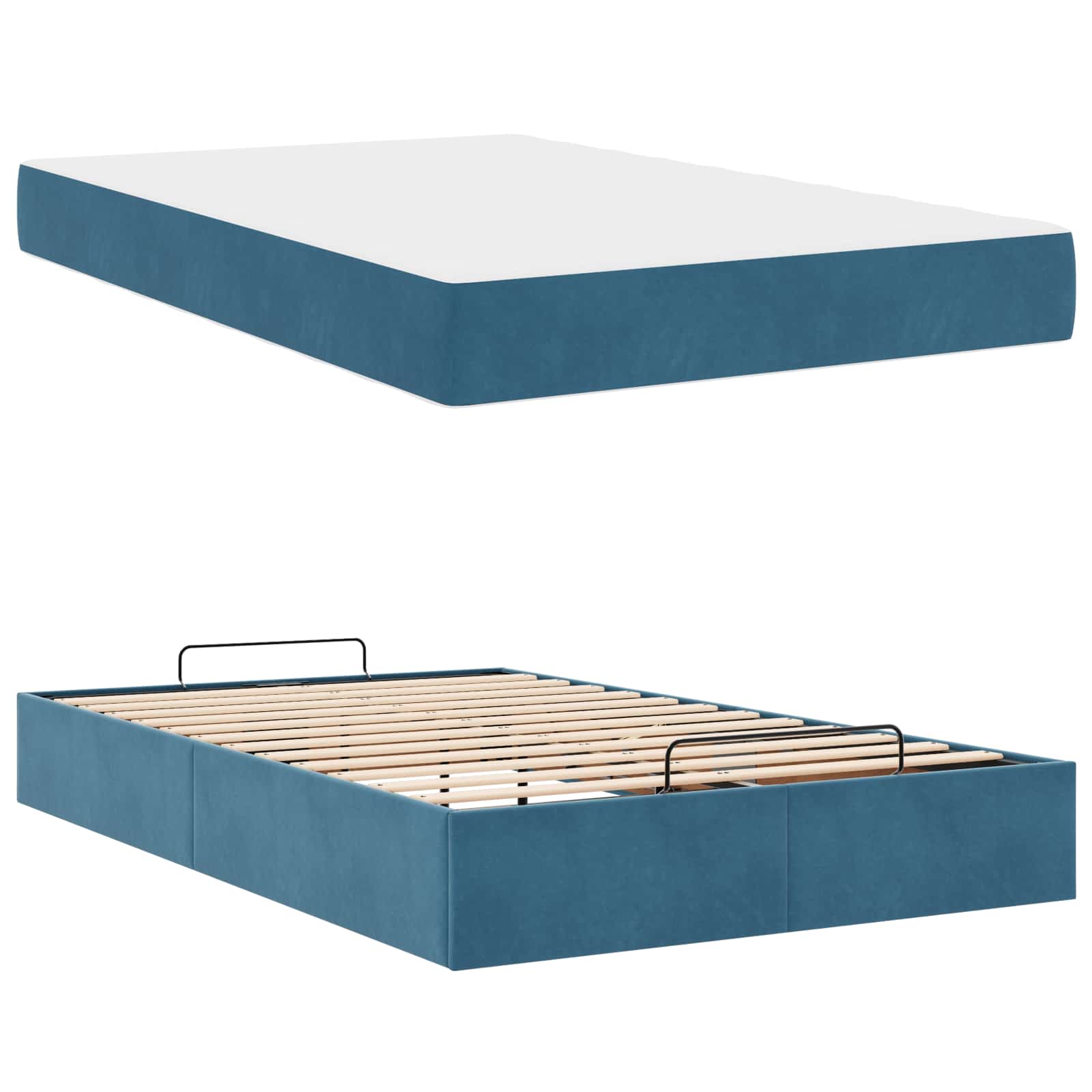 Struttura letto con materasso 2 pcs Blu Velluto | homemem39