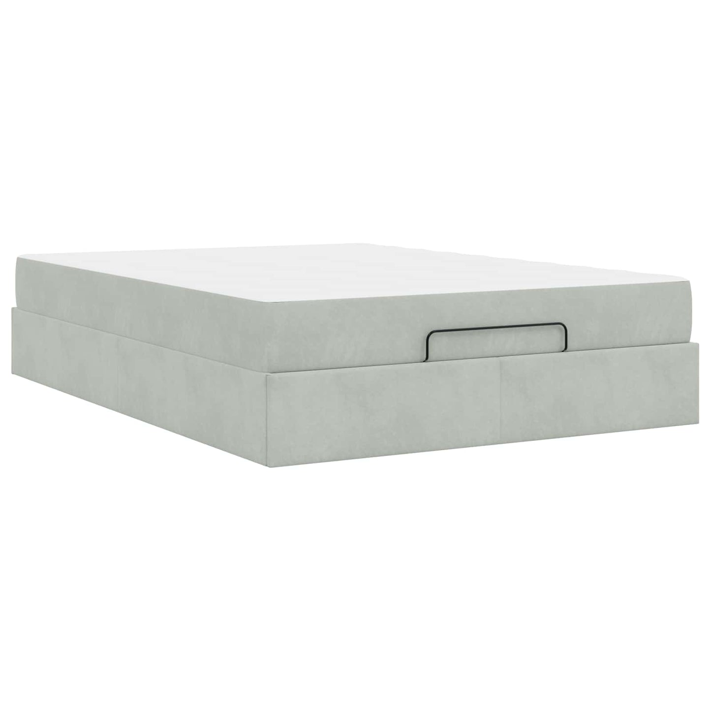 Struttura letto con materasso 2 pcs Grigio chiaro Velluto