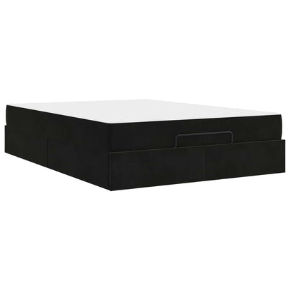 Struttura letto con materasso 2 pcs Nero Velluto | homemem39