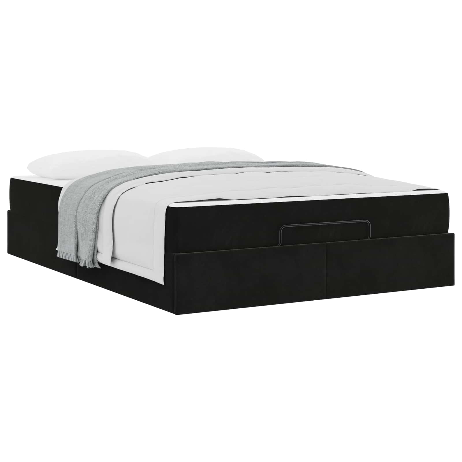 Struttura letto con materasso 2 pcs Nero Velluto | homemem39