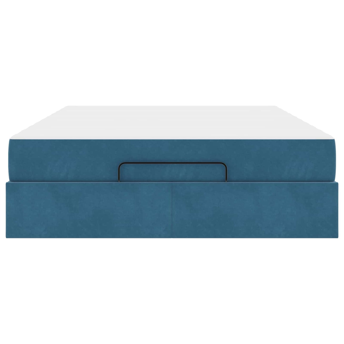 Struttura letto con materasso con materasso 2 pcs Blu Velluto