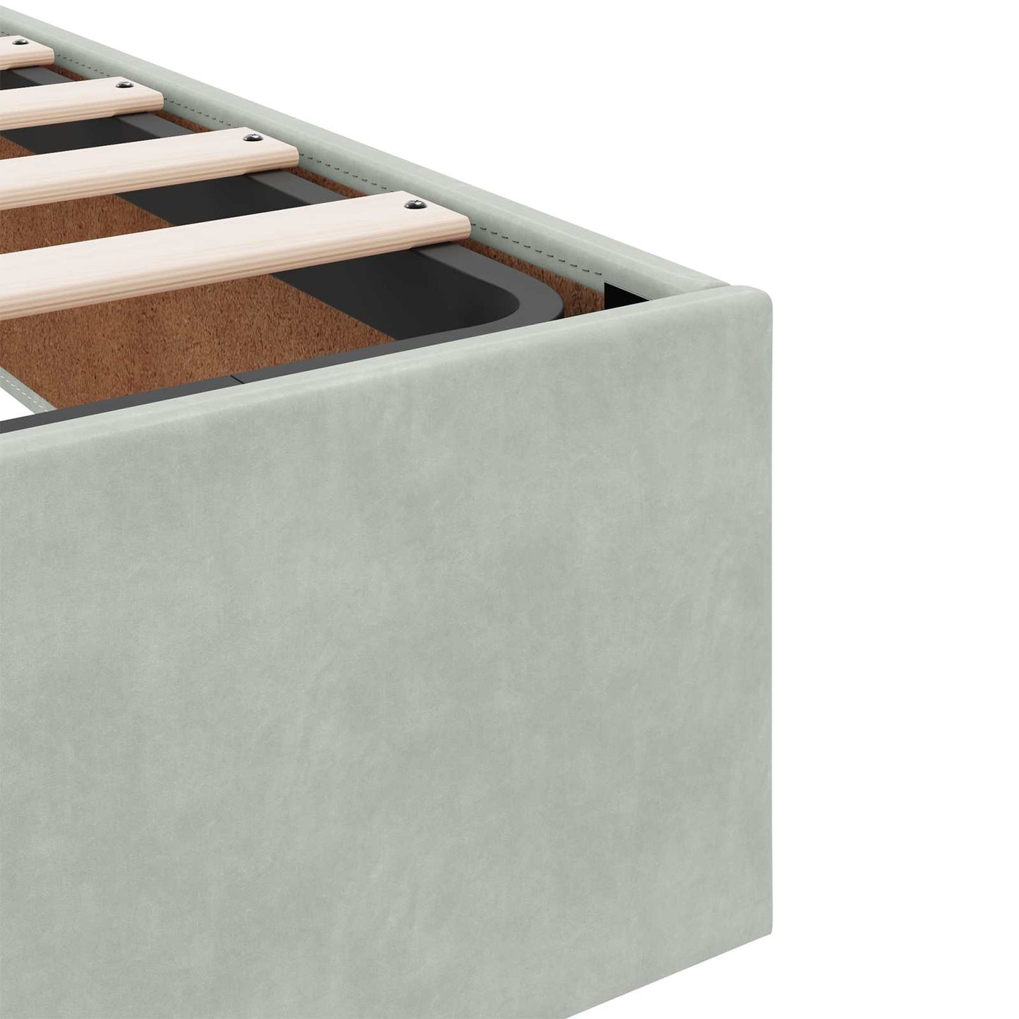 Struttura letto con materasso 2 pcs Grigio chiaro Velluto | homemem39