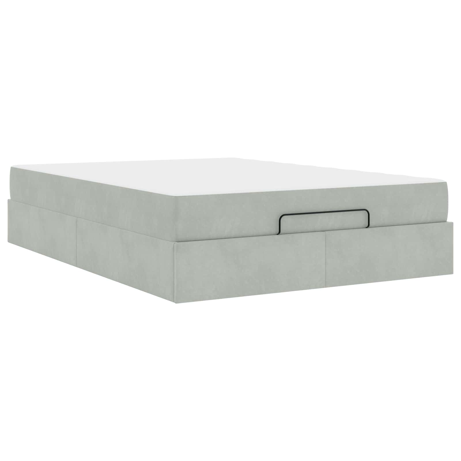 Struttura letto con materasso 2 pcs Grigio chiaro Velluto | homemem39
